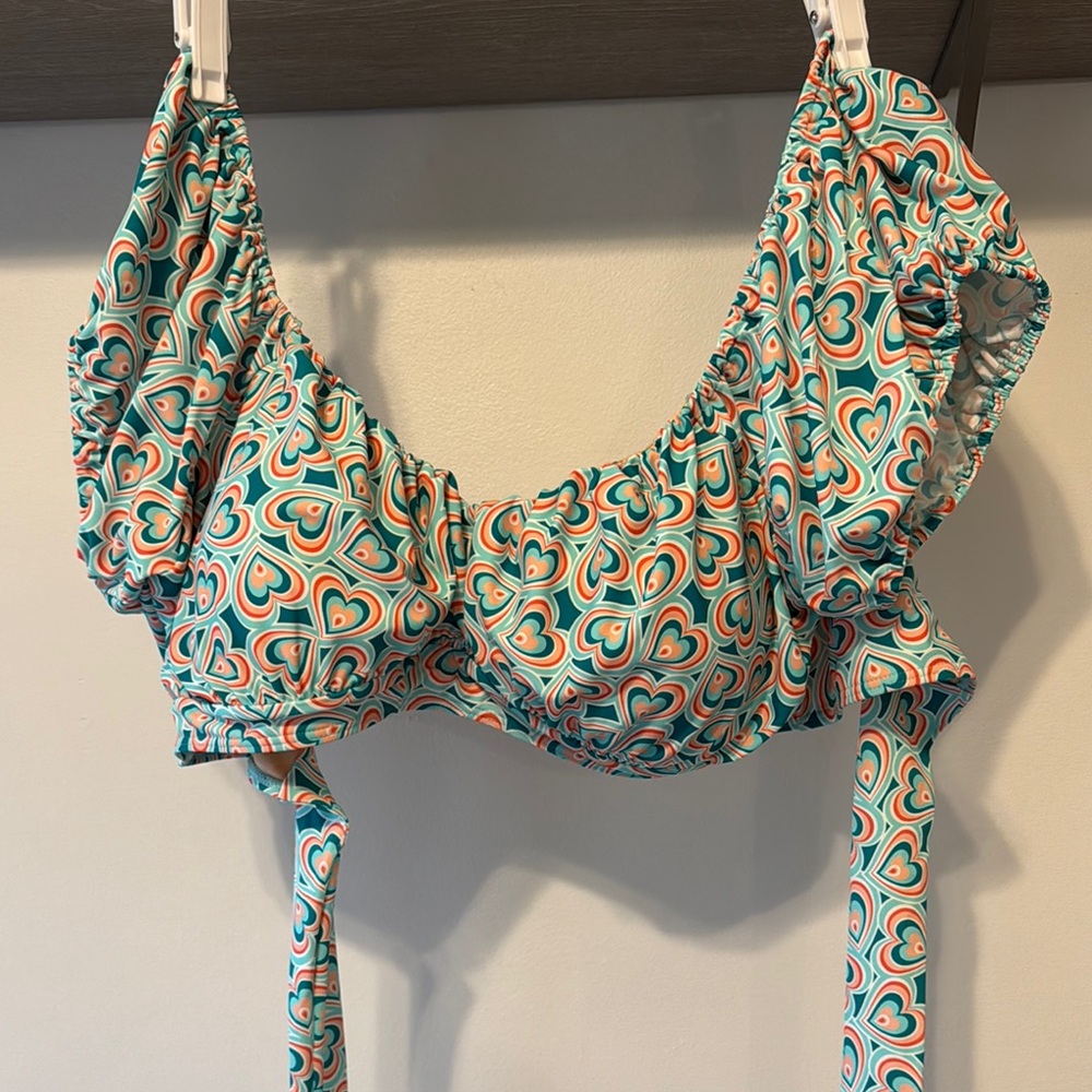 Unique Vintage Blue Ruched Tie Back Bikini